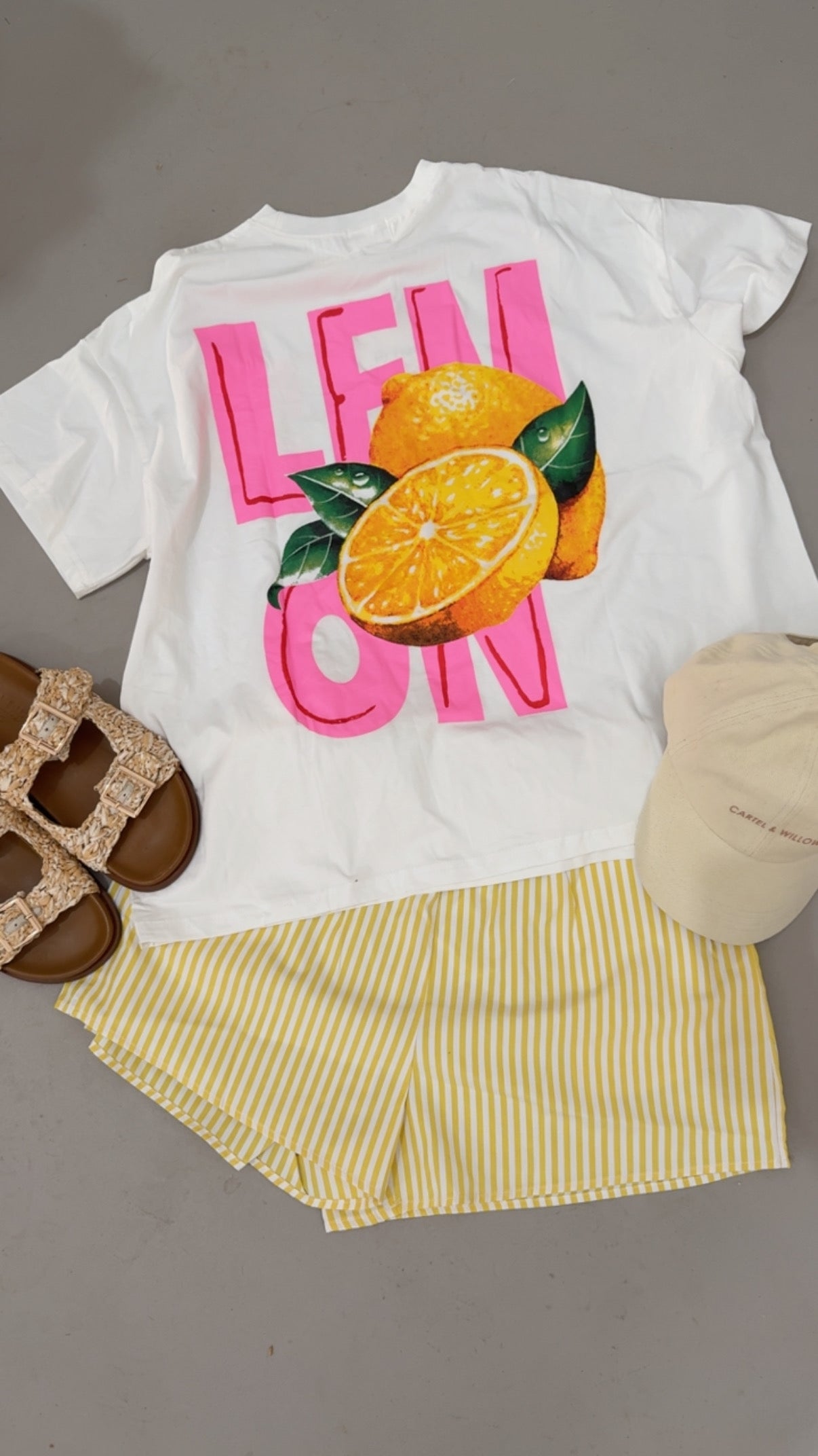 Lemon Striped Shorts