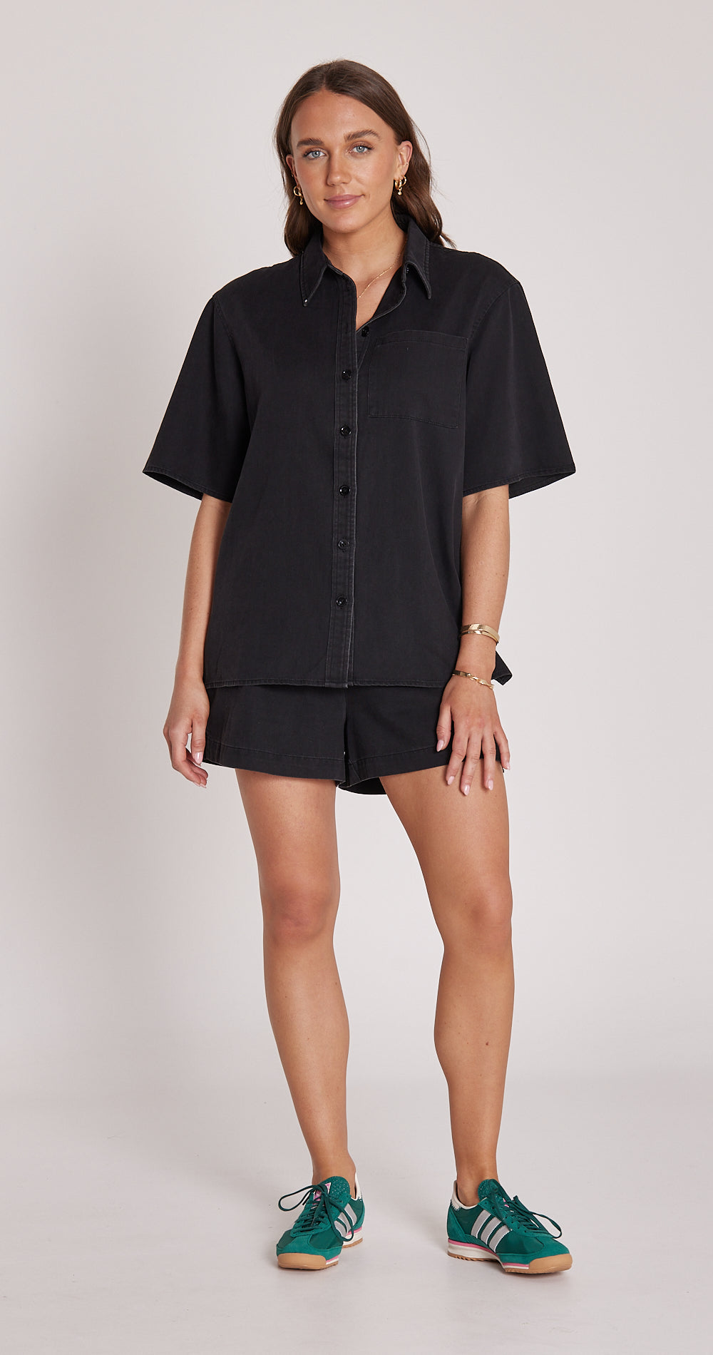 ARLO DENIM SHIRT - BLACK