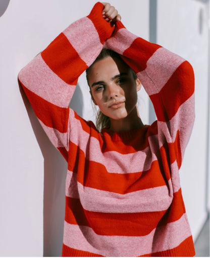 Brady bunch stripe knit