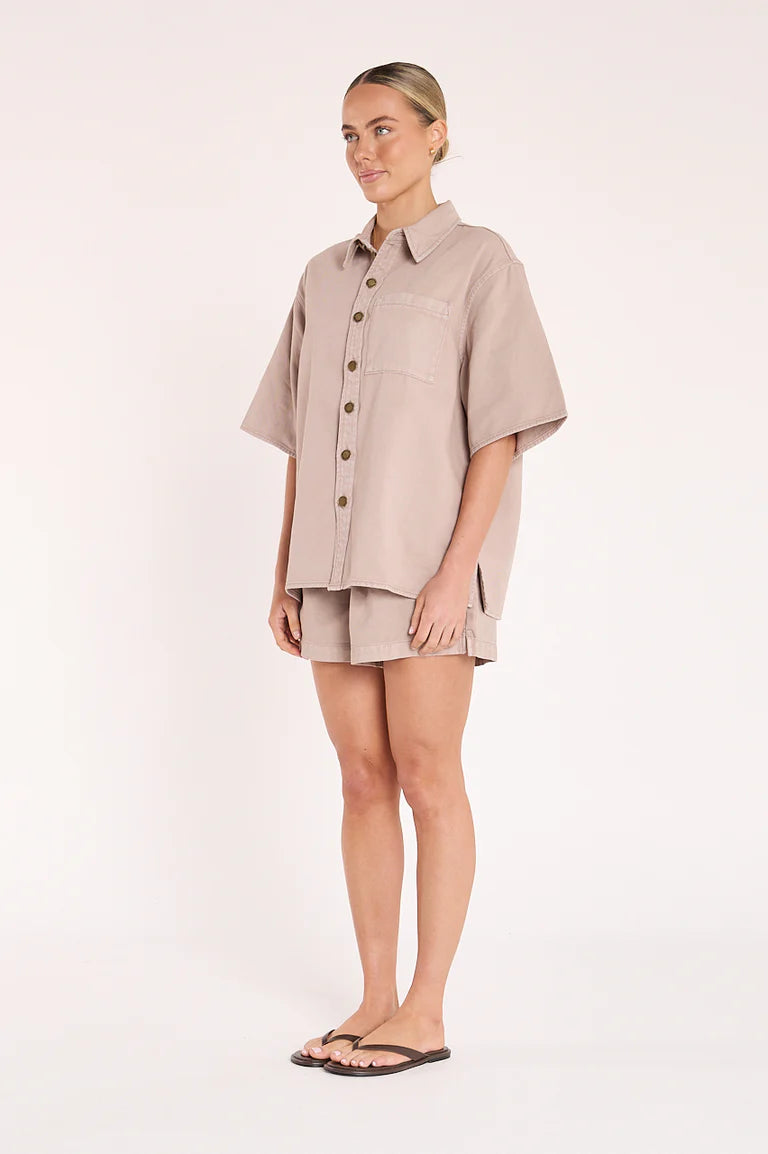Arlo Denim Shirt - Mocha