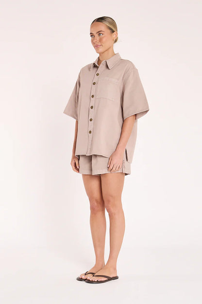 Arlo Denim Shirt - Mocha