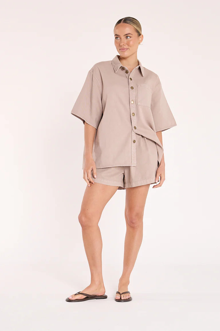 Arlo Denim Shirt - Mocha