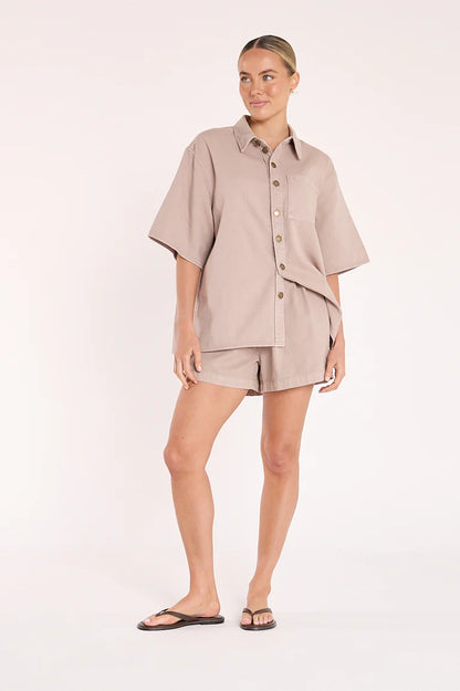 Arlo Denim Shirt - Mocha