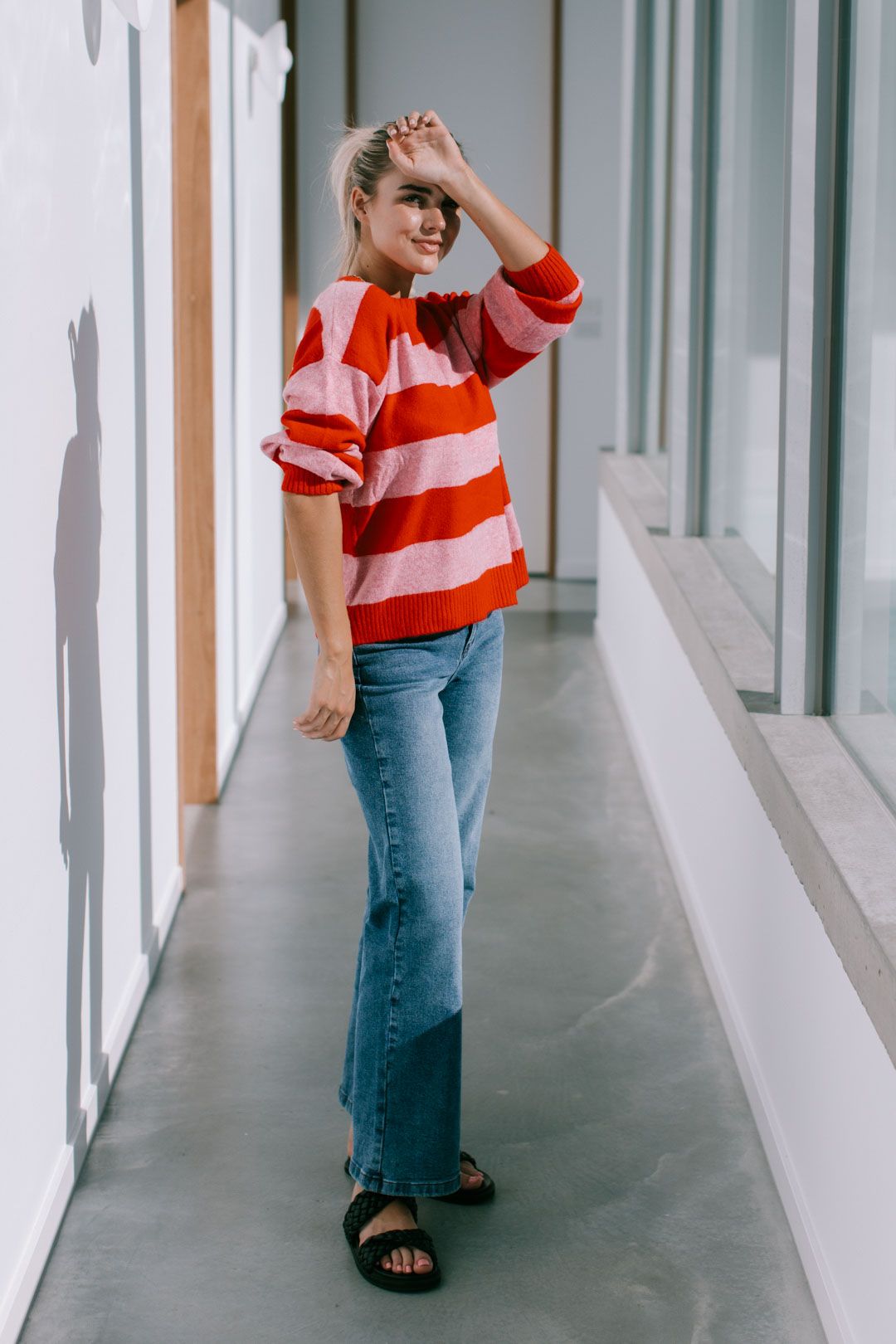 Brady bunch stripe knit