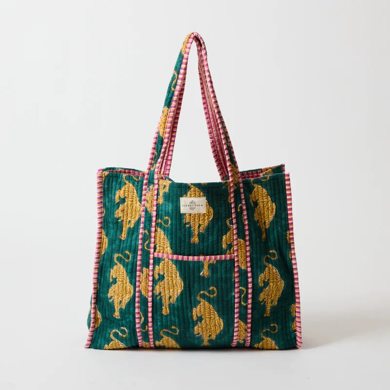 Reversible Tote Bag - Tiger Forest