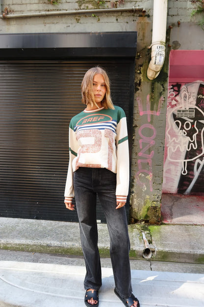 Asha LS Tee - Chalk Mutli