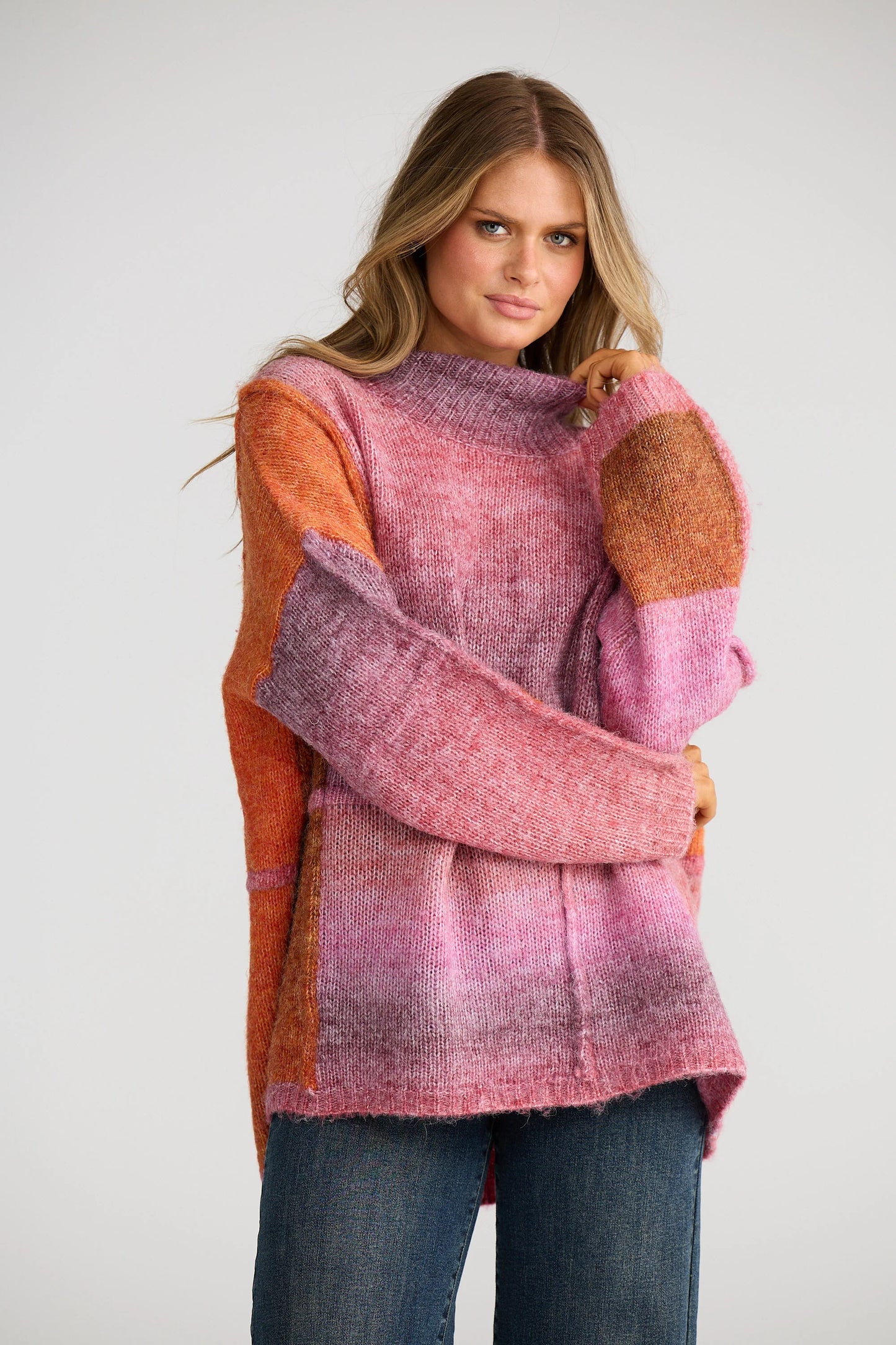 Eclipse Knit-Pink W Orange