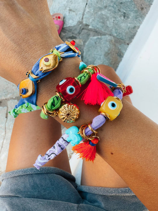 Ocean Vibes Bandana scarf Bracelets with eyes