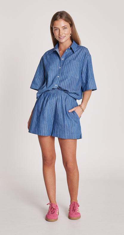 ABBIE SHIRT - PINSTRIPE