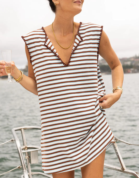 Suki Dress / Blue Stripe