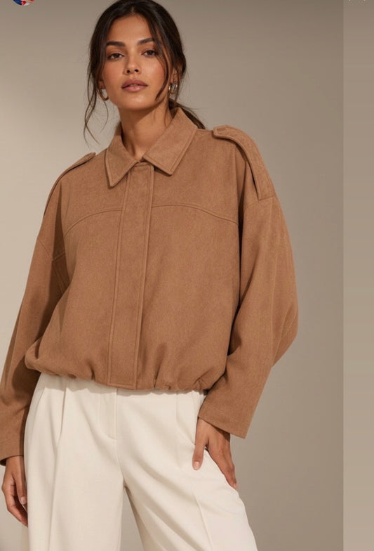 The Remi Bomber Jacket – Tan