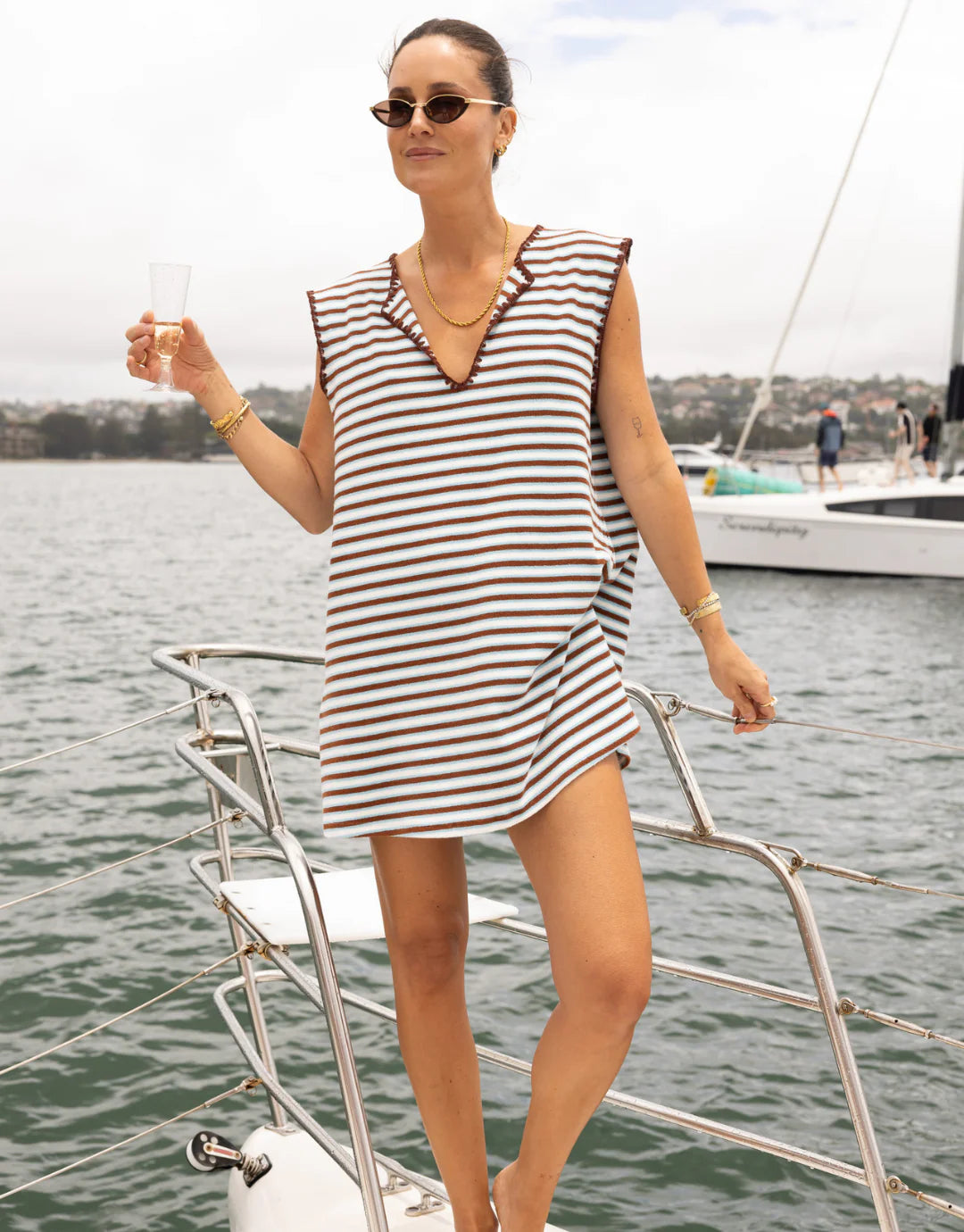 Suki Dress / Blue Stripe