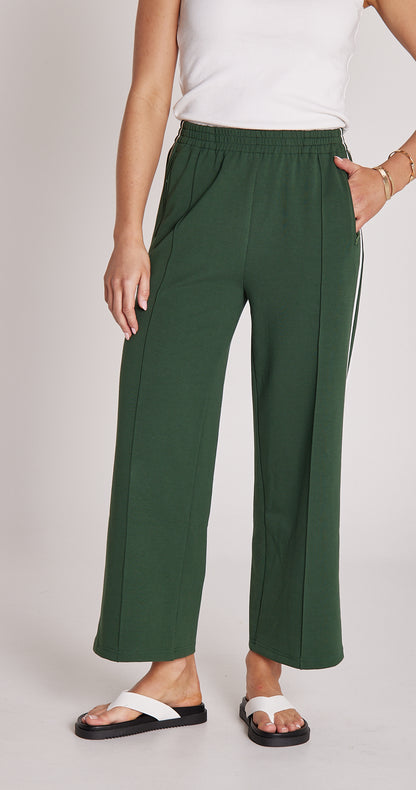 NOAH CROPPED PANT - GREEN STRIPE