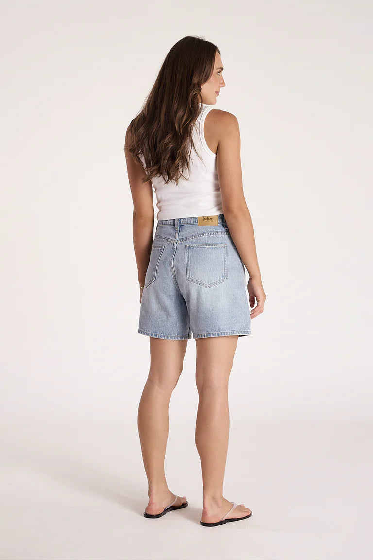 GRACE DENIM SHORT - CAPRI BLUE