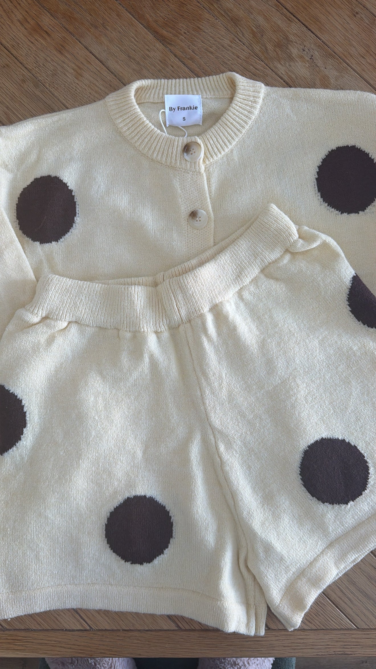Hattie Knit Cardigan- Butter/ Chocolate
