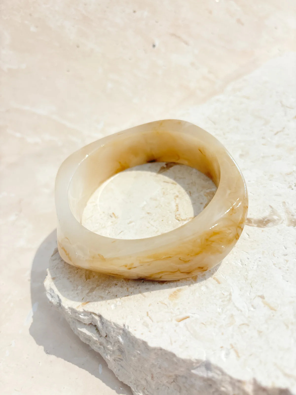 Joey bangle - ivory resin