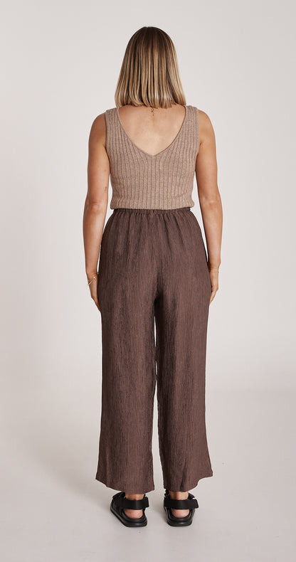 ARDEN CROPPED PANT - COCOA