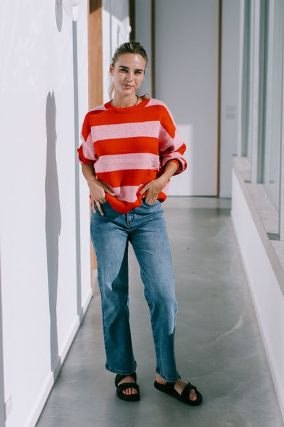 Brady bunch stripe knit