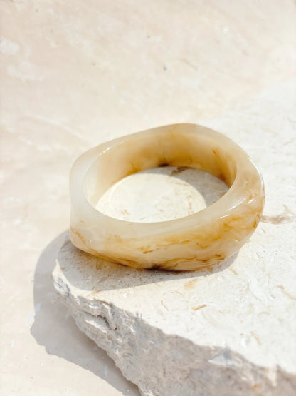 Joey bangle - ivory resin