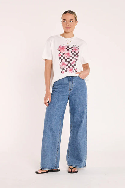 Blossom Graphic Tee - White