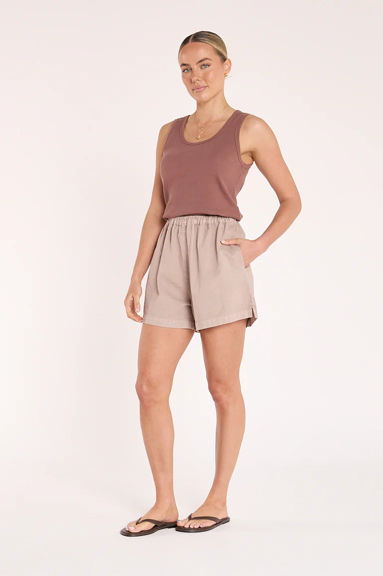 Arlo Denim Short - Mocha
