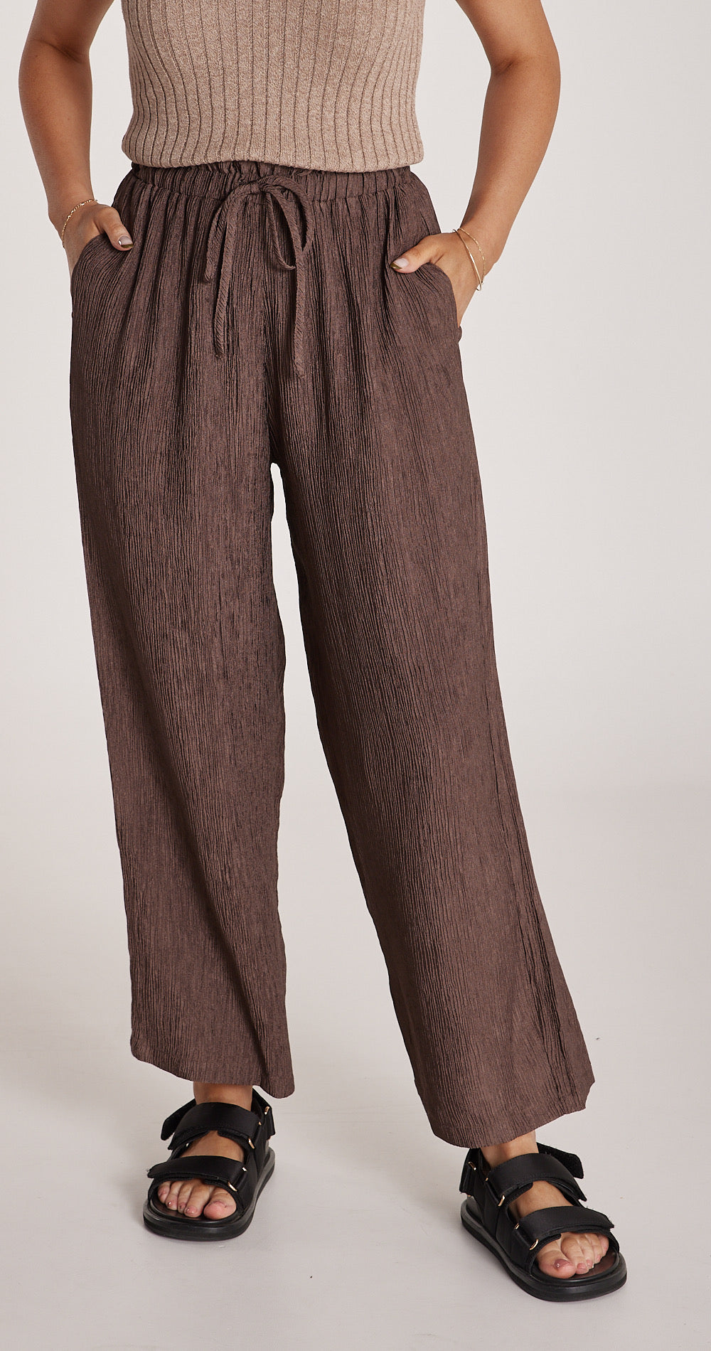 ARDEN CROPPED PANT - COCOA