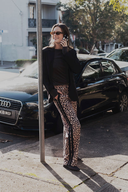 Adeline Pant- neutral leopard