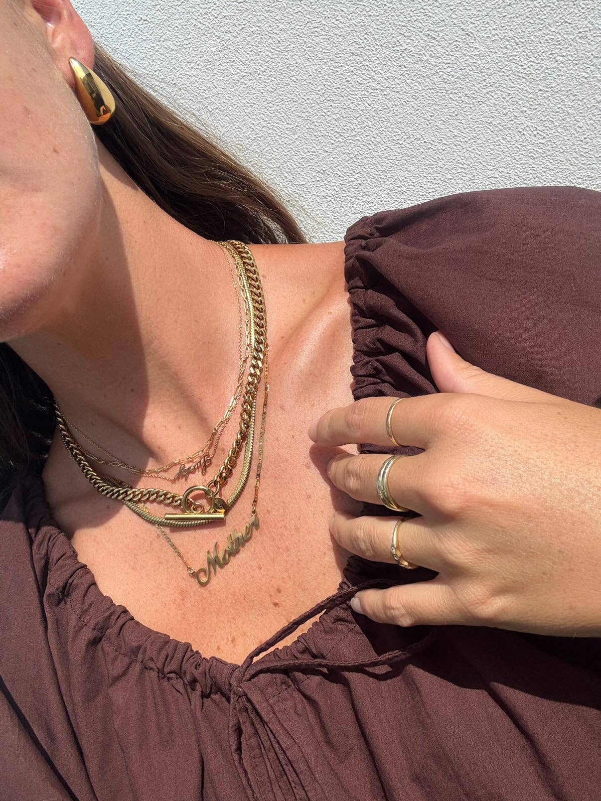 Mother Necklace 18k Gold Plated