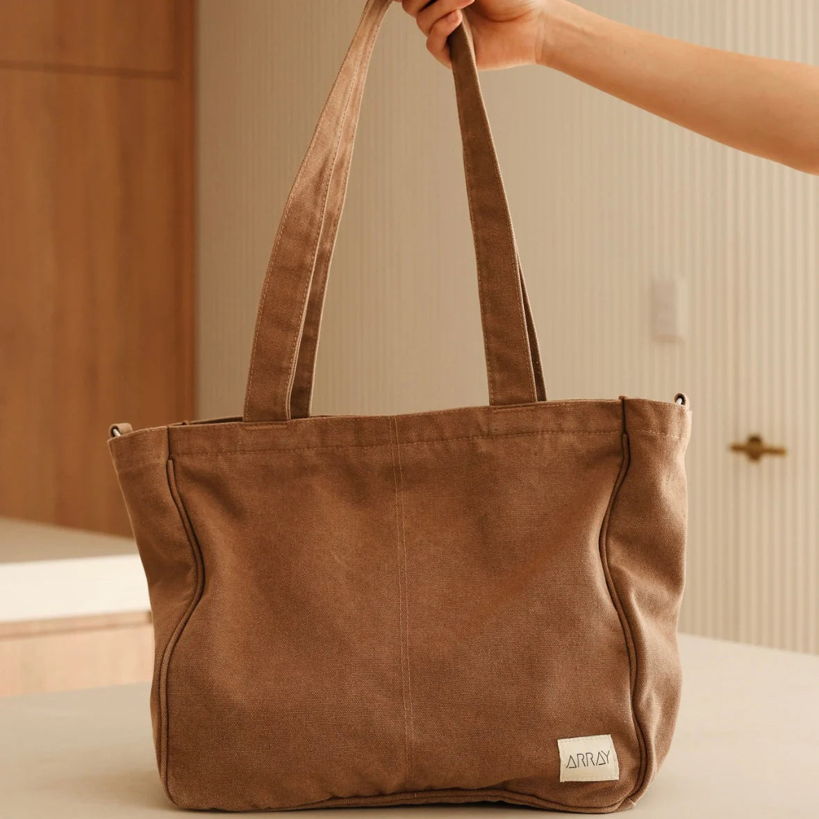 Everyday Pocket Tote - Mocha