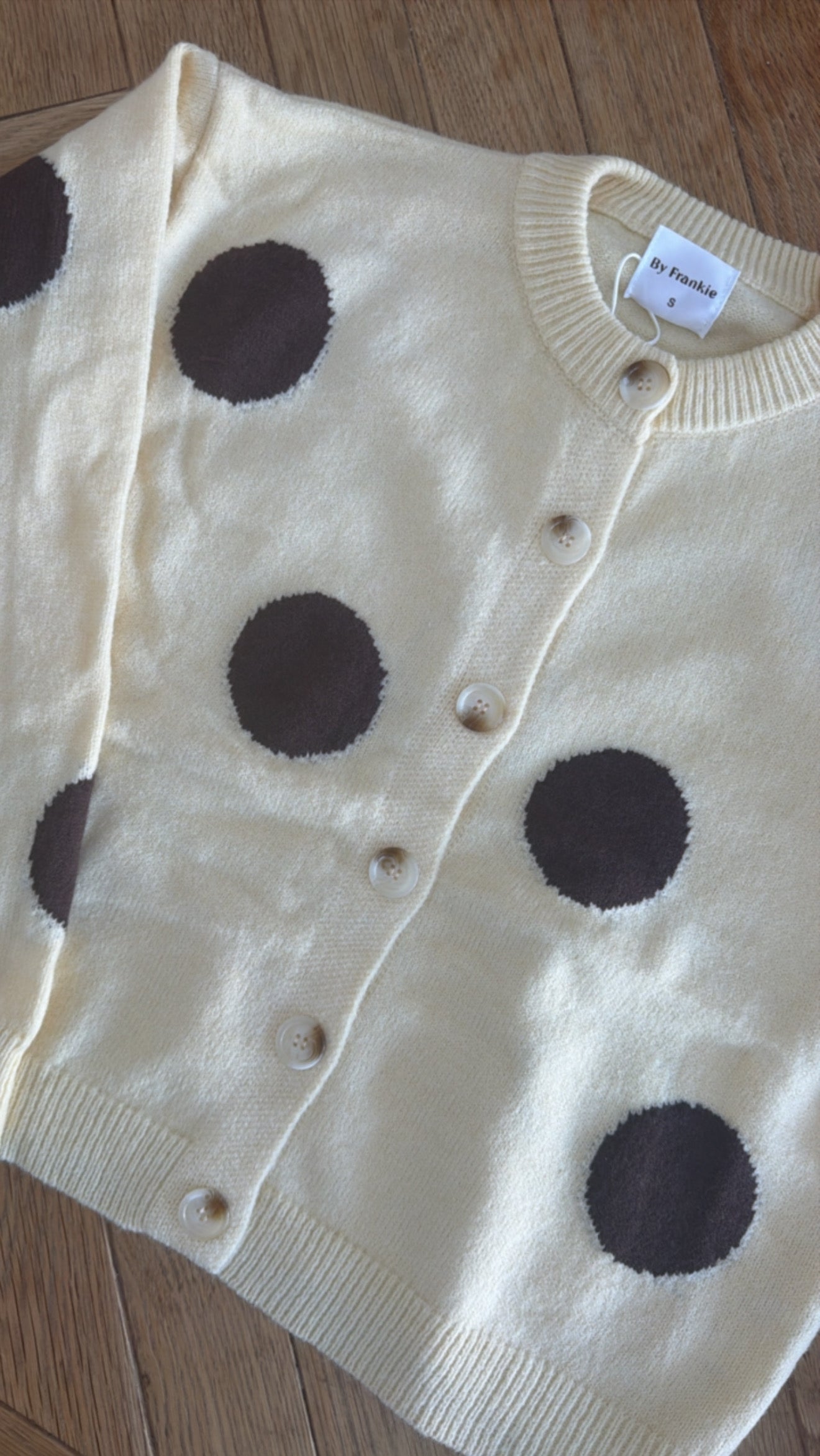 Hattie Knit Cardigan- Butter/ Chocolate