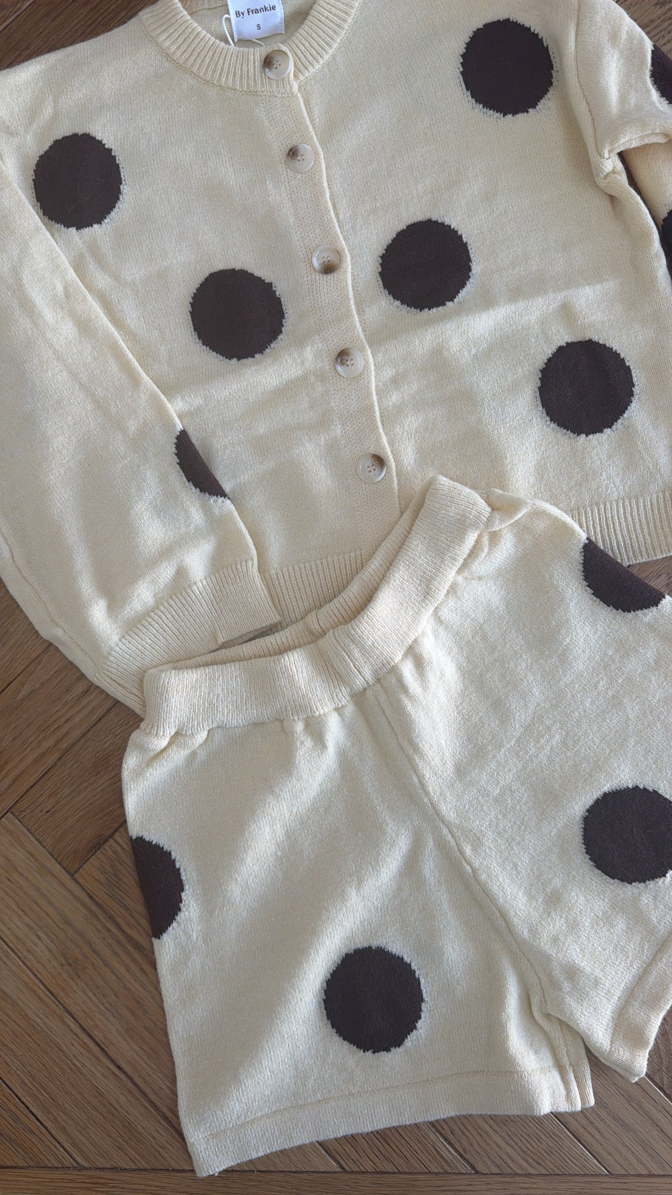 Hattie Knit Cardigan- Butter/ Chocolate