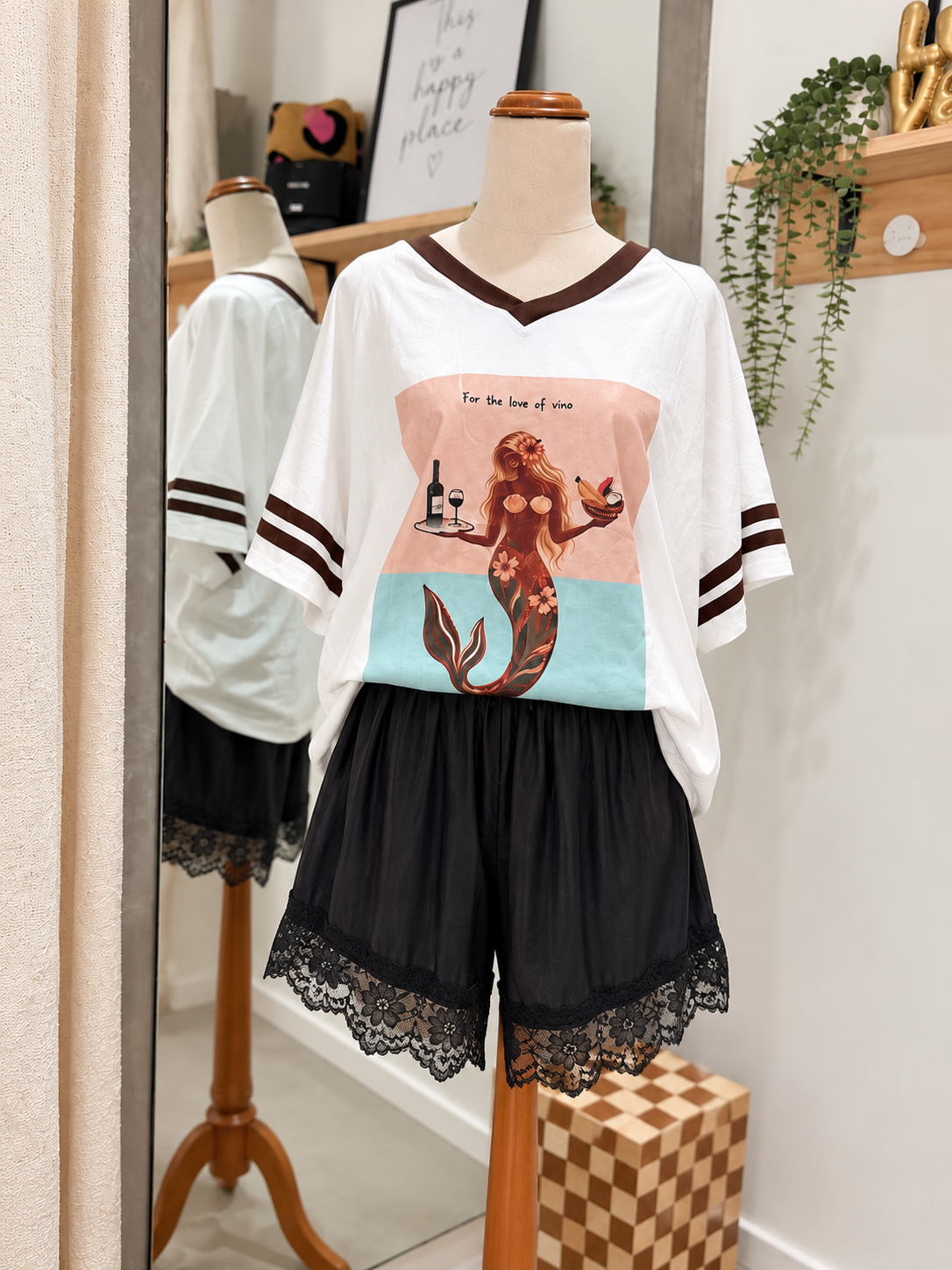 Cupro lace shorts black