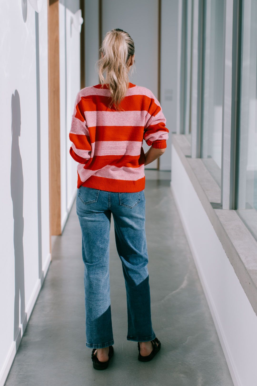 Brady bunch stripe knit