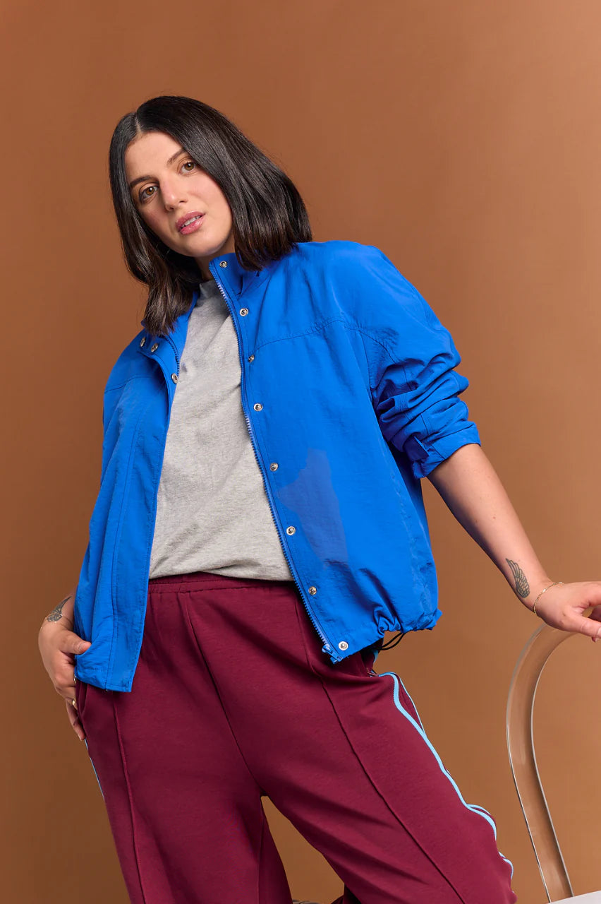 Noah Wide Pant - Plum Blue Stripe