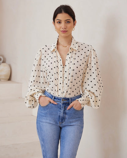 Polka dot blouse