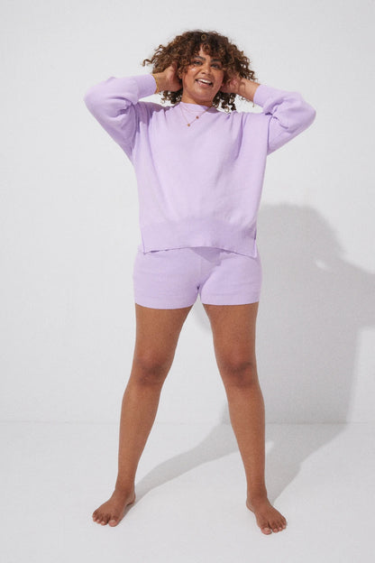 Luna Knit Sweater - Lilac