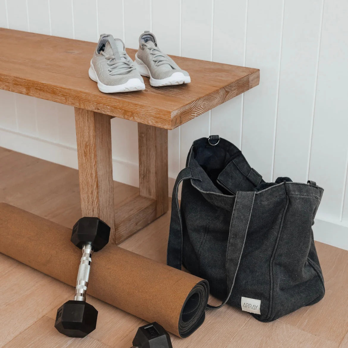 Everyday Pocket Tote - WASHED BLACK