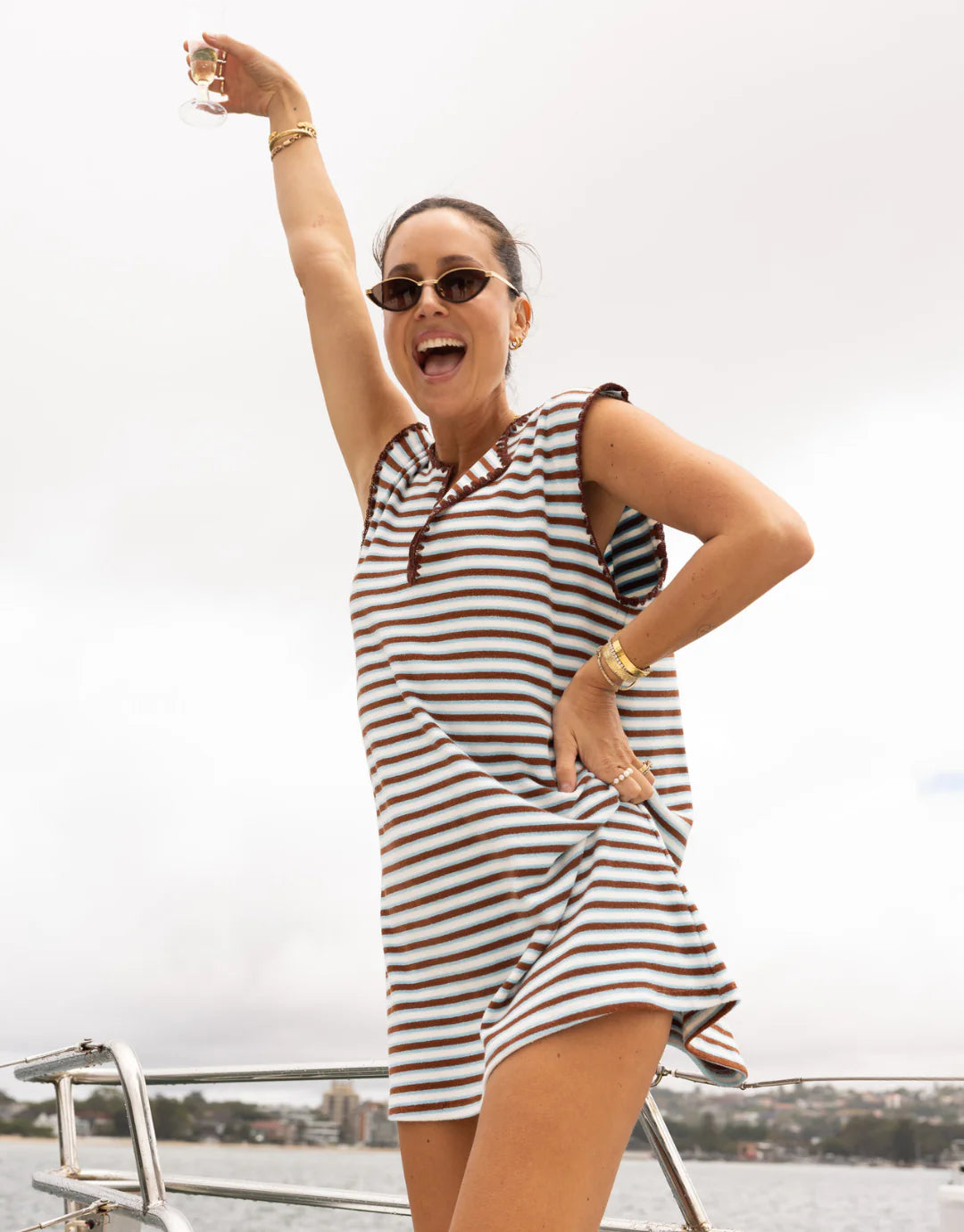 Suki Dress / Blue Stripe