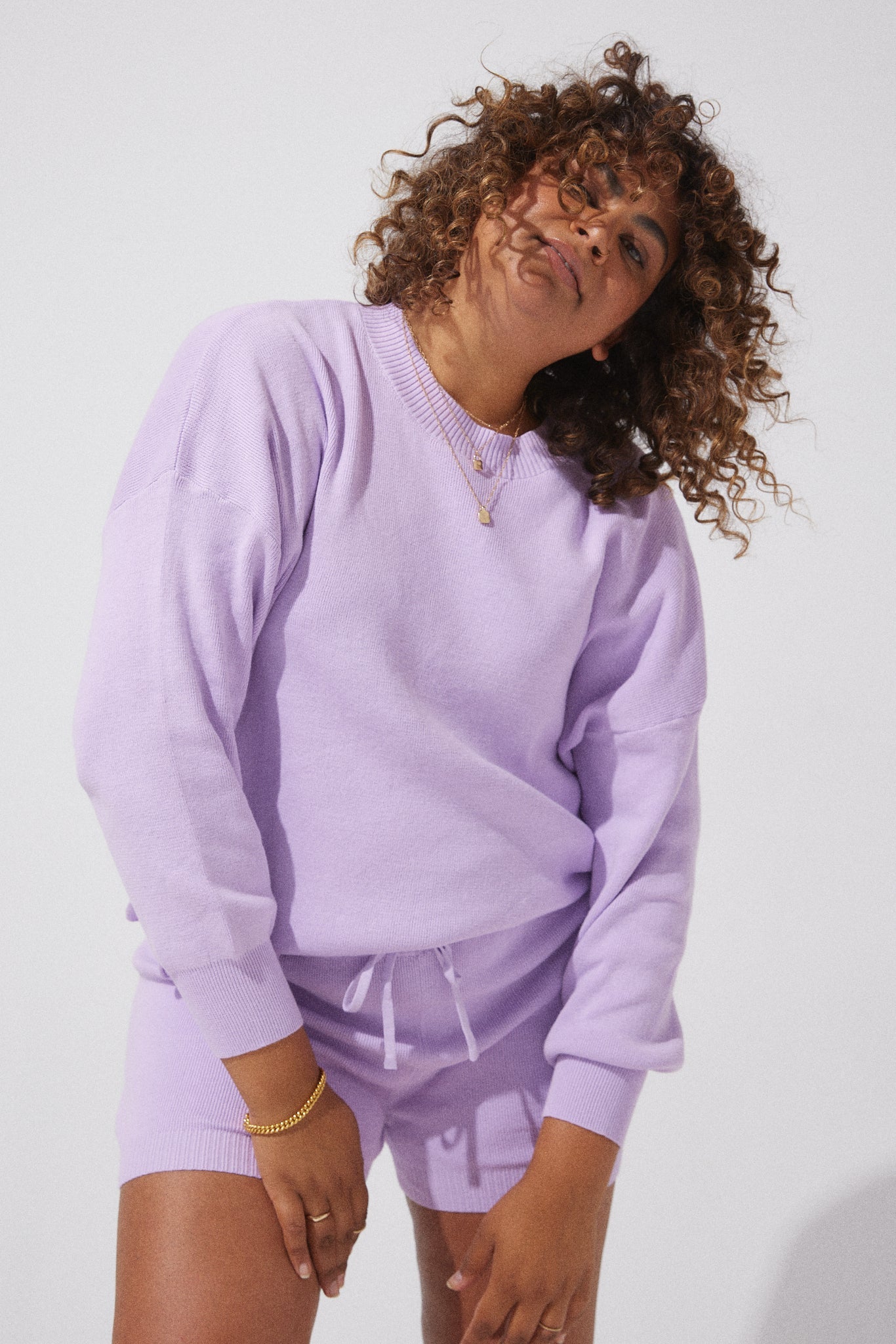 Luna Knit Sweater - Lilac