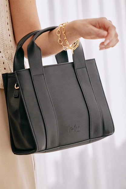 LYLA MINI TOTE BAG - BLACK