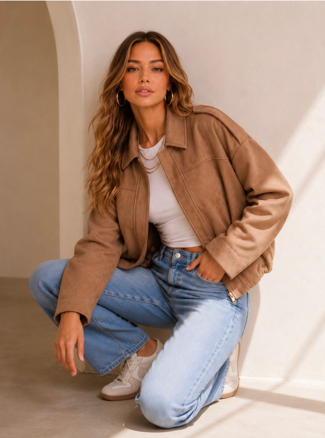 The Remi Bomber Jacket – Tan