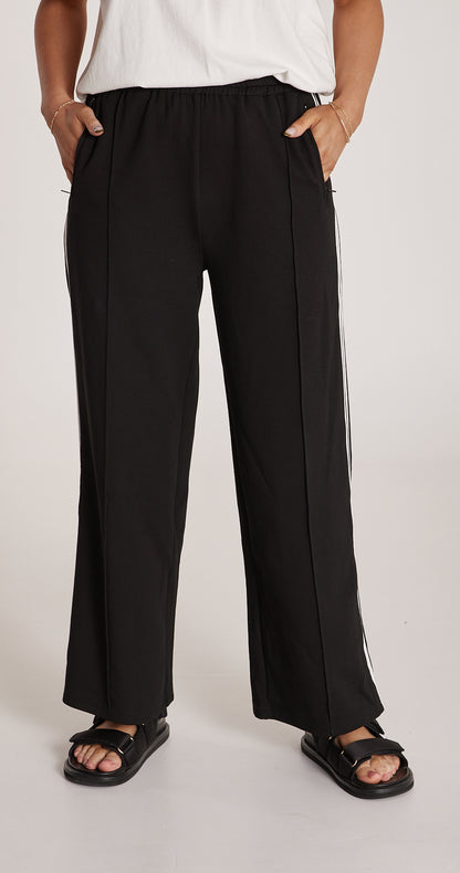 NOAH CROPPED PANT - BLACK STRIPE