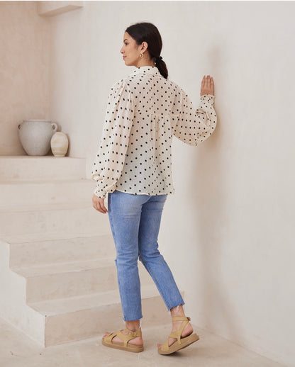 Polka dot blouse