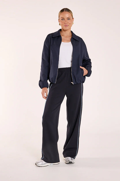Noah Wide Pant -Navy Powder Blue Piping