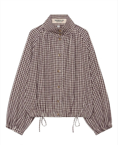 Spring gingham bomber