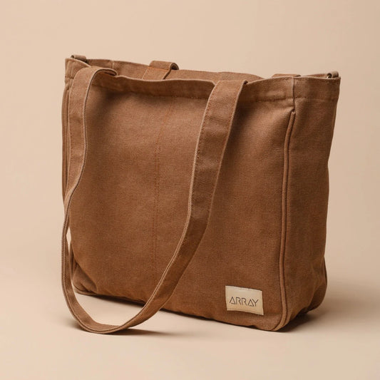 Midi Pocket Tote - Mocha