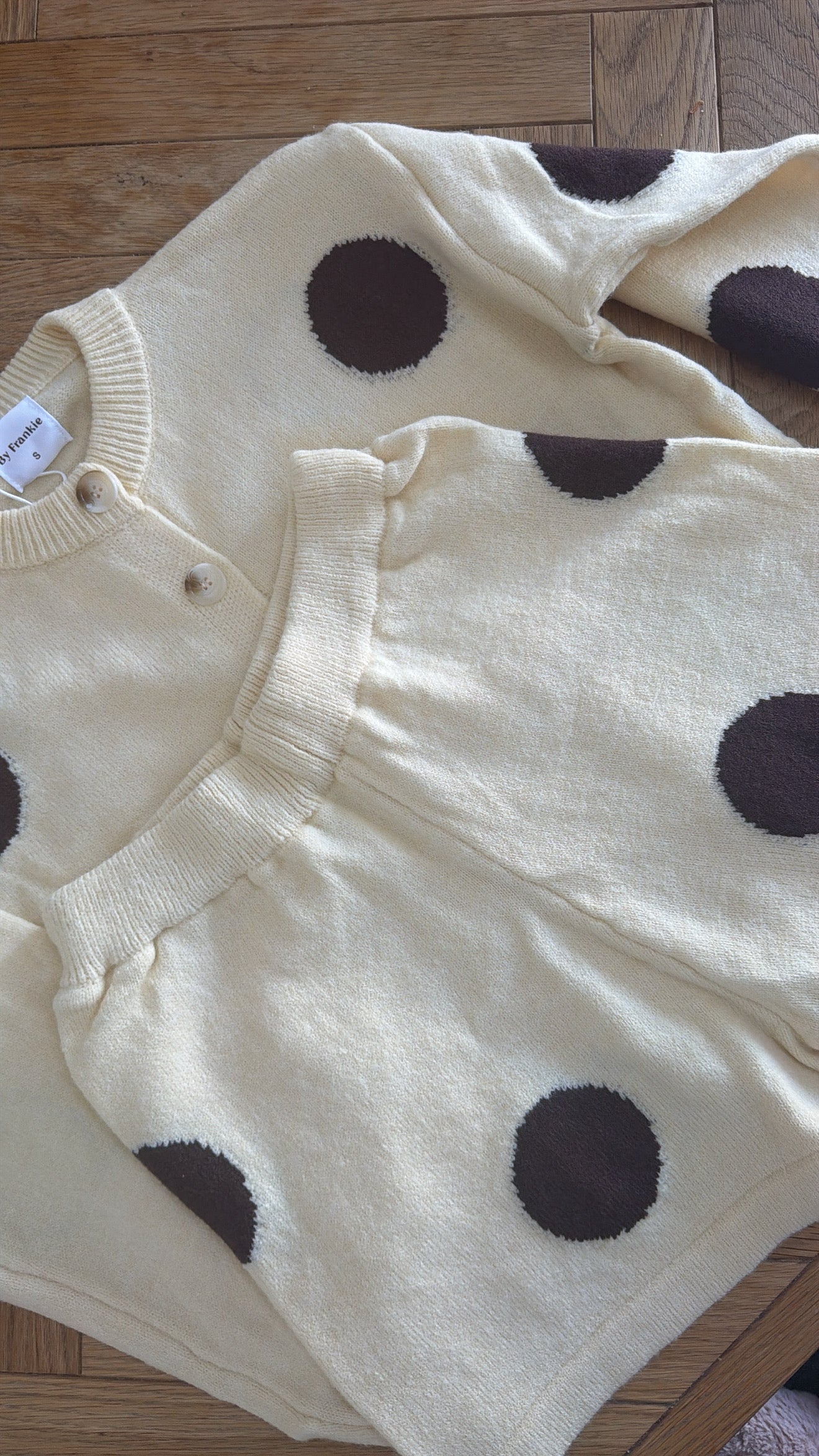 Hattie Knit Cardigan- Butter/ Chocolate