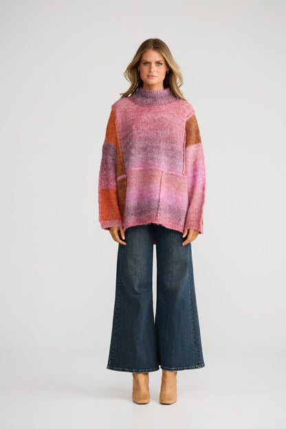 Eclipse Knit-Pink W Orange