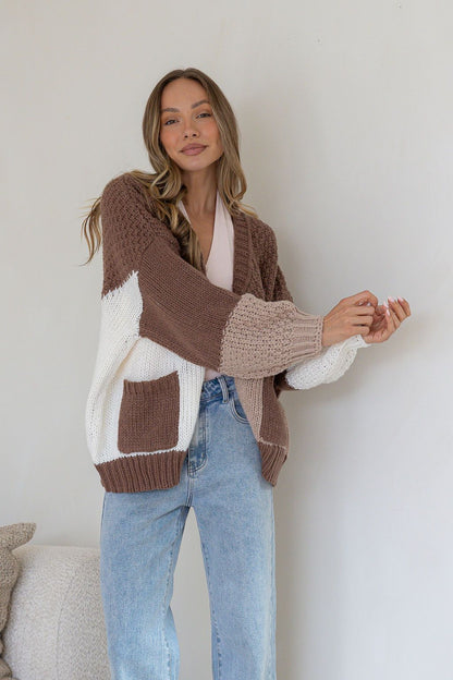 Penelope colour block cardi