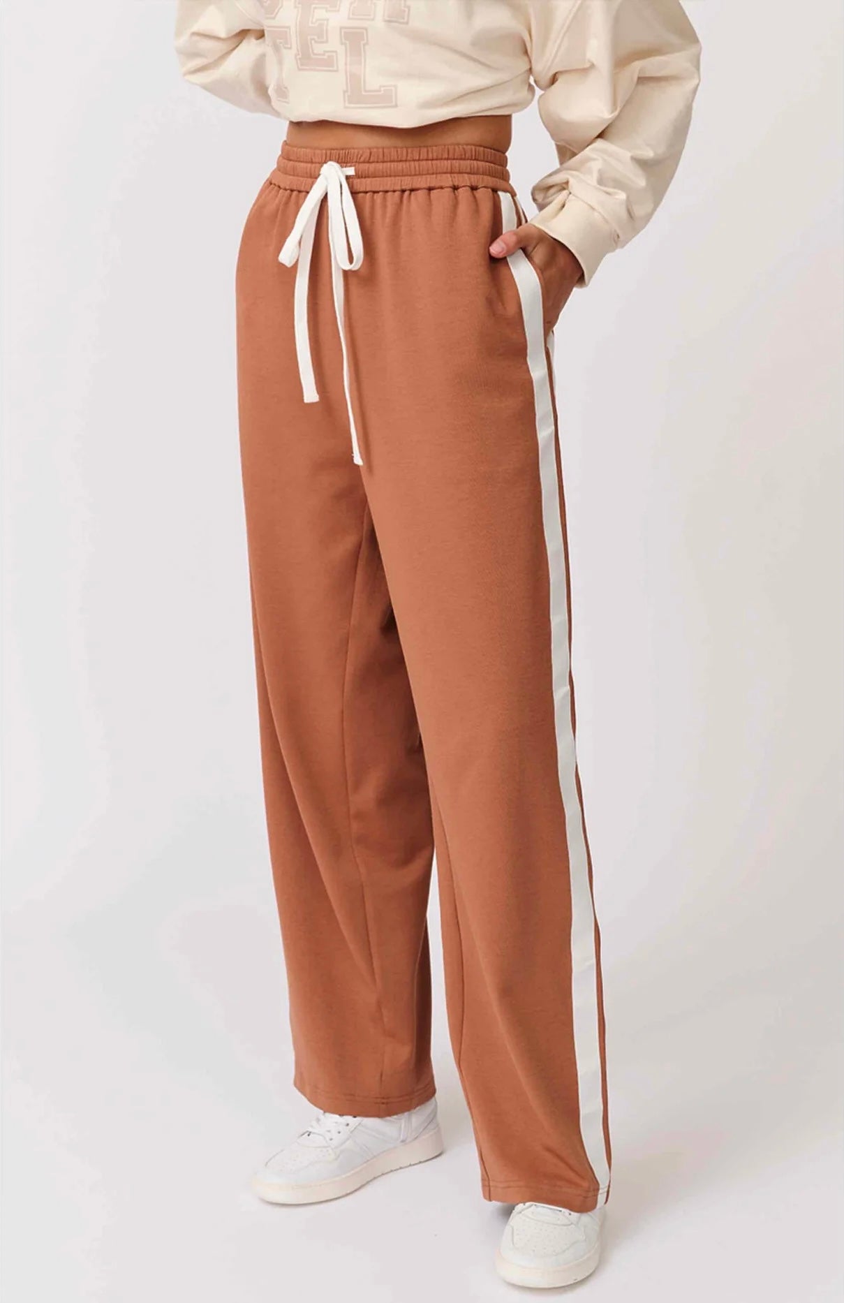 ADELINE PANT - TOFFEE/WHITE